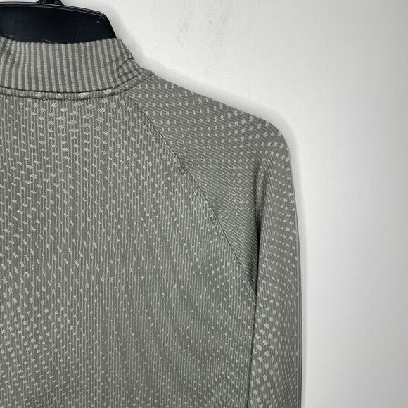 LULULEMON Rest Less 1/2 Zip Womens 4 Cropped Pullover Grip Warp Gray Green - Picture 7 of 9